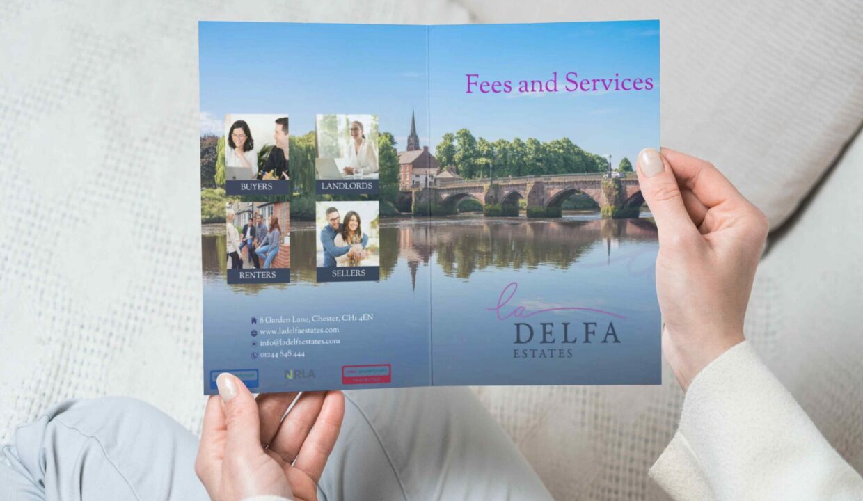 Fees and services brochure mockup